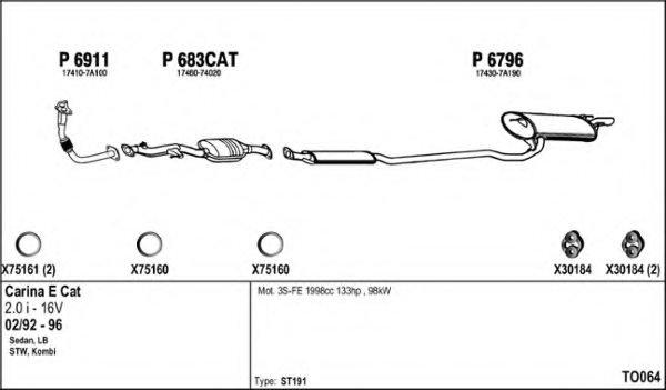 FENNO TO064 Exhaust System